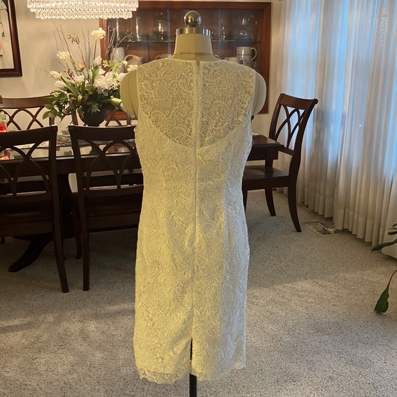 ❤️ NWT Elegant Lace Ivory Cream Dress 6 - Picture 4 of 7